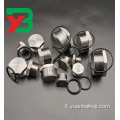 Tappi tubi inossidabile npt thread hesta quadrate testa